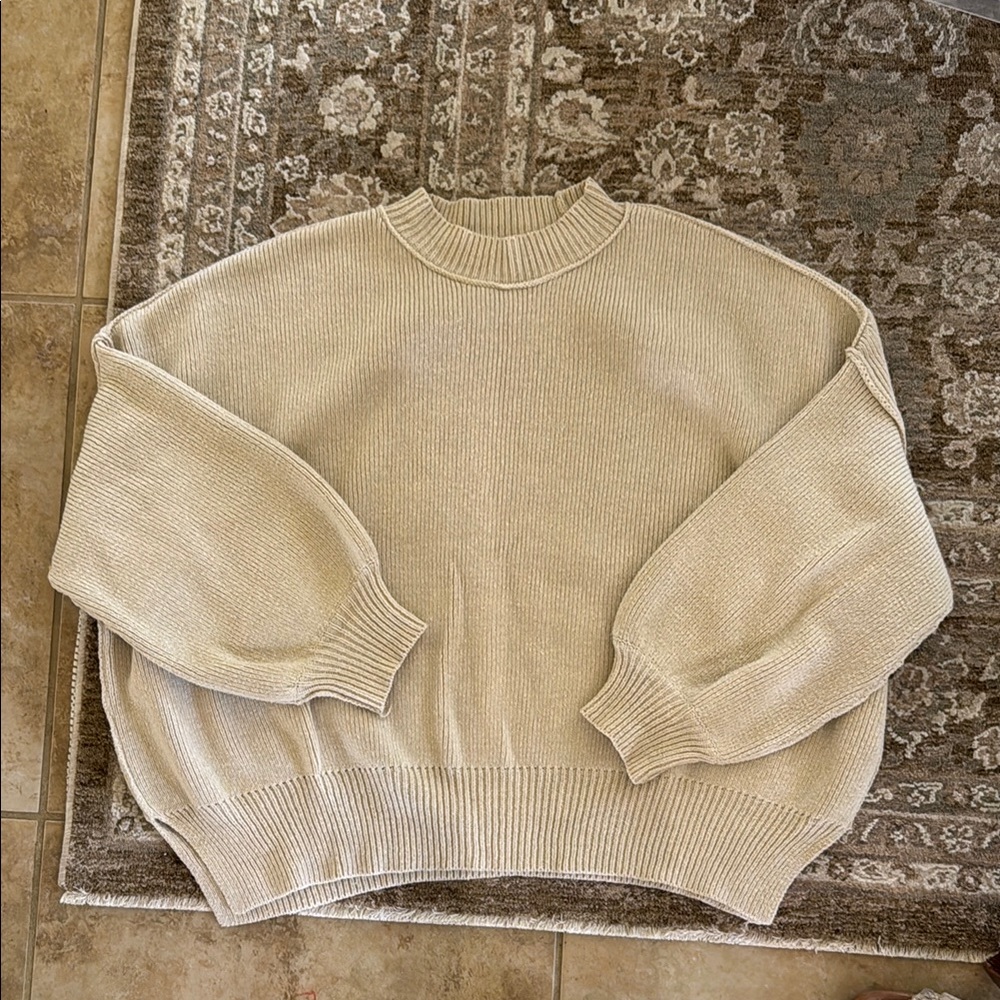 Grey Bandit Taupe Martha Crew Sweater